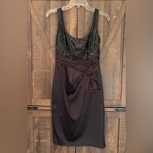 David Meister | Black Cocktail Dress with Sequins Size 2